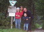 Bergwandern mit Kindern in den Alpen in der Zugspitzregion, in Tirol: Franzosensteig und Grünkopf 