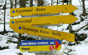 Schaufestung Schloßkopf im Winter