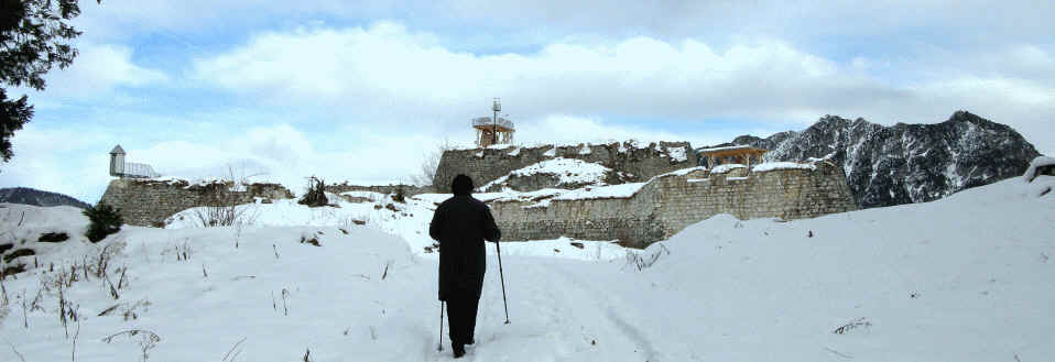 Schaufestung Schloßkopf im Winter