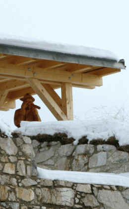 Schaufestung Schloßkopf im Winter