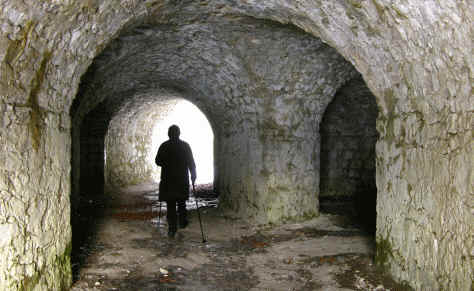 Schaufestung Schloßkopf im Winter