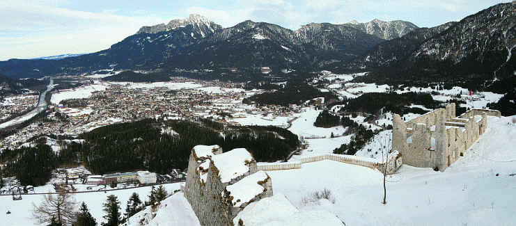 Schaufestung Schloßkopf im Winter