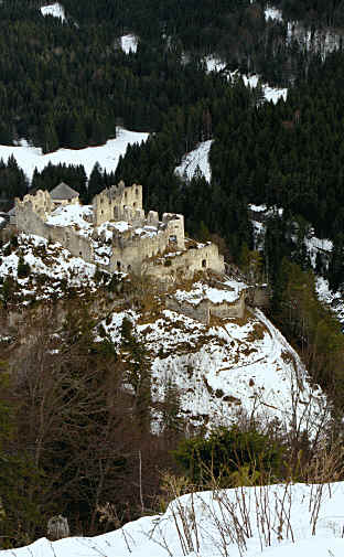Schaufestung Schloßkopf im Winter