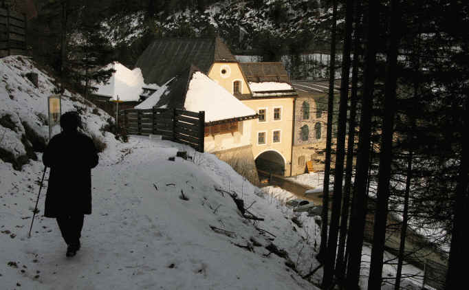 Schaufestung Schloßkopf im Winter