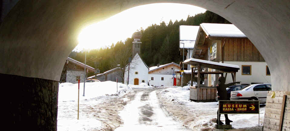 Schaufestung Schloßkopf im Winter