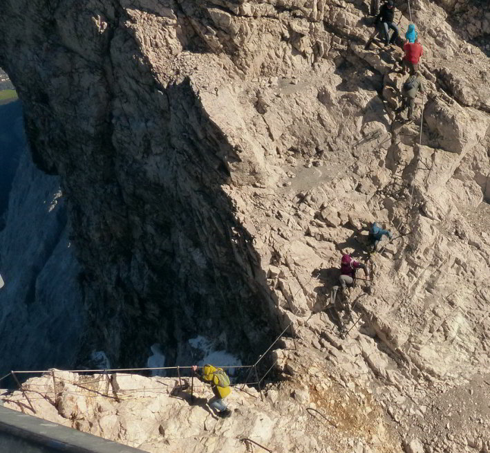 Klettersteig zum Gipfelkreuz der Zugspitze