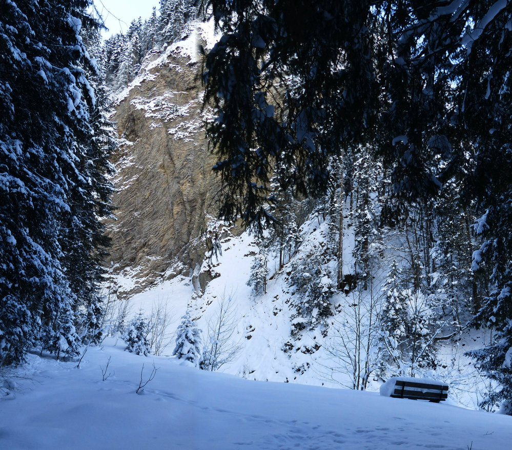 Zum Auer Wasserfall im Eis