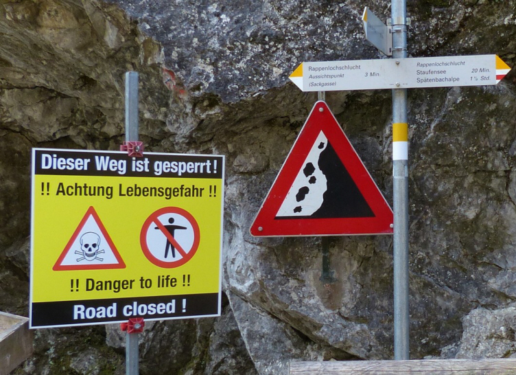 Felssturz Rappenlochschlucht