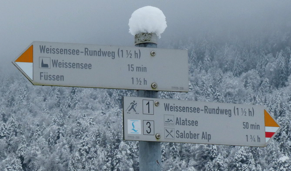 Weißensee Rundwanderung im Winter