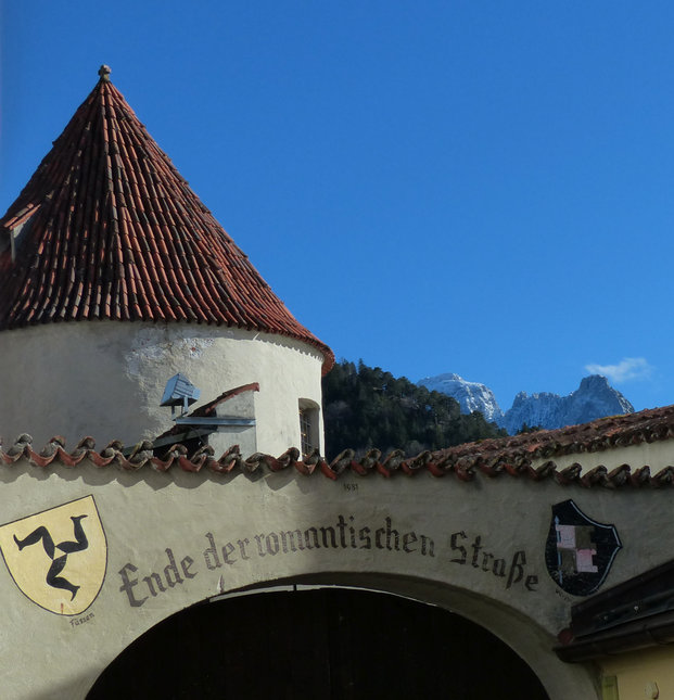 Ende der Romantischen Straße in Füssen