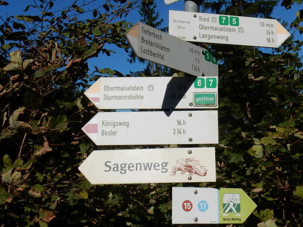 Wegweiser Sagenweg